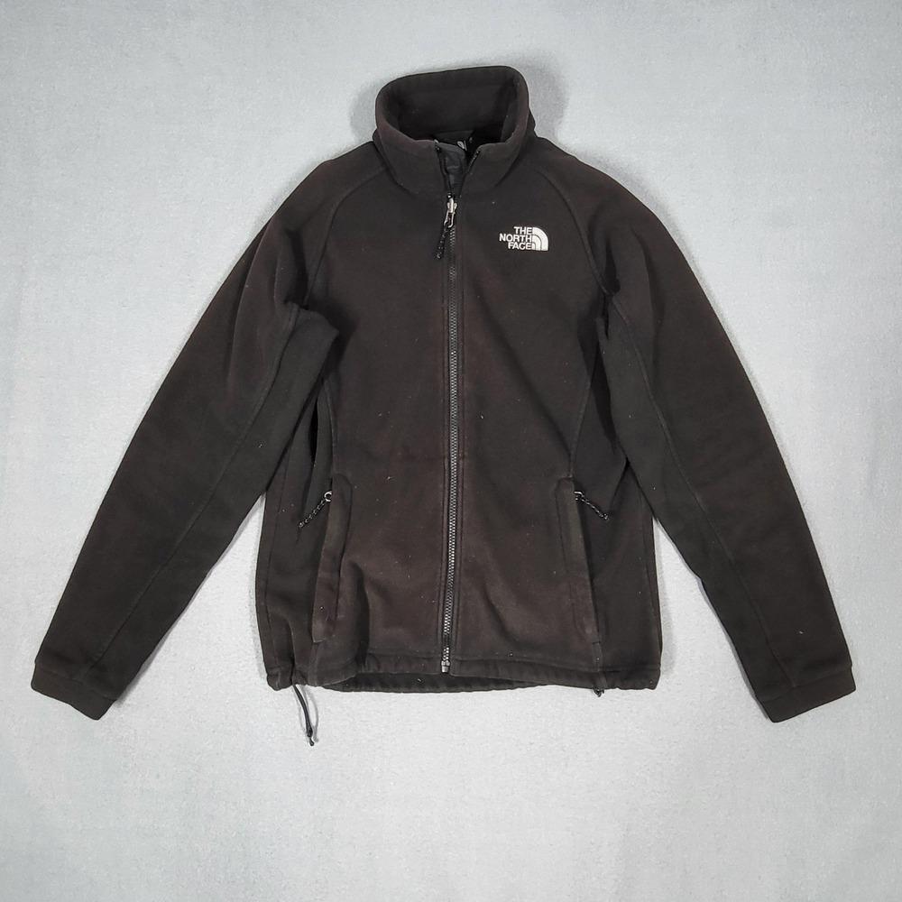 The North Face Jacket Women's M Black Polyester Fleece Zip Activewear Outdoor